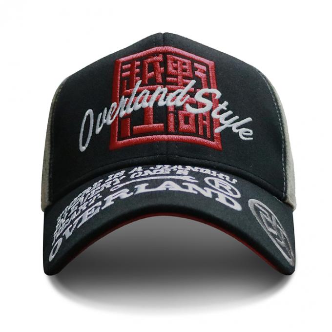 Бейсбольная кепка оптового дизайна вышивки моды 3Д черная и серая