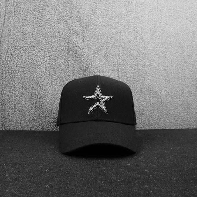Панель поставщика 6 Китая бейсбольной кепки шерстей вышила черноте шляп бейсбола