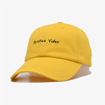 Шляпы папы на открытом воздухе спорт вышивки освещают - желтую хлопко-бумажную ткань цвета для Unisex