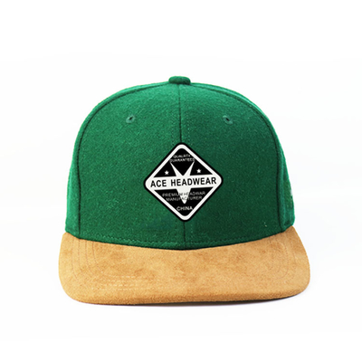 Бейсбольные кепки Снапбак хлопка Пре напечатанной регулируемой шляпы Снапбак/зеленого цвета