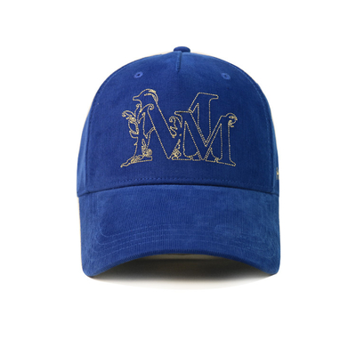 Бейсбольная кепка хлопка корд логотипа Бсси изготовленная на заказ с пряжкой металла