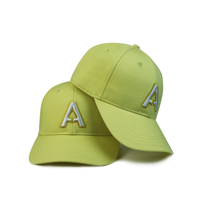 Зелёный полиэстер 6 панель бейсбольная шапка плоский визор / хлопчатобумажные шапки для гольфа
