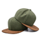 Шляпа Snapback 2 шерстей Melton зеленого цвета армии тона с замшей наполняется до краев