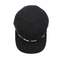 Шляпа Snapback забрала высокой стойкости черная плоская с вышитым логотипом