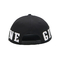 Шляпа Snapback забрала высокой стойкости черная плоская с вышитым логотипом