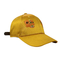 Красивая желтая бейсбольная кепка сатинировки, крышки спорта города для предохранения от Солнца