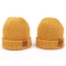 Кожаные шляпы Беание желтого цвета крышки шляпы нестандартной конструкции шляп Беание Книт заплаты теплые