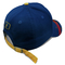 Синяя вышитая 6-панельная бейсбольная шапка с металлическим застежкой