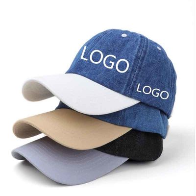 Оптовая продажа кепки Dad Hat винтажного стиля из кислотно-обработанного хлопка с логотипом на заказ, регулируемая джинсовая спортивная кепка, выцветший черный бейсболка
