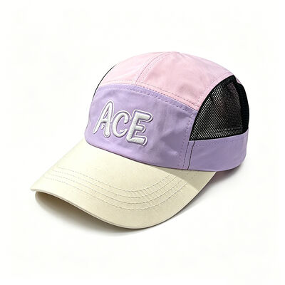 Customized 5 Panel Camper Hat Featuring Hook and Loop Strap Closure Medium Brim Length Ideal for Hiking Camping and Gifts