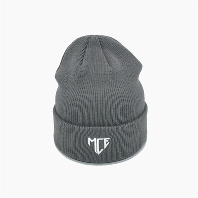 Unisex серый акриловый полиэстер вяжет цвет Beanie персонализированный шляпами