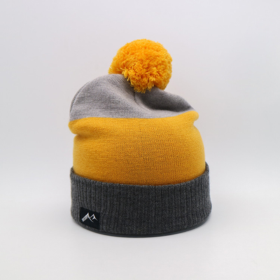 Легковес 58CM вяжет шляпы Beanie на сезон зимы в черном сером желтом цвете