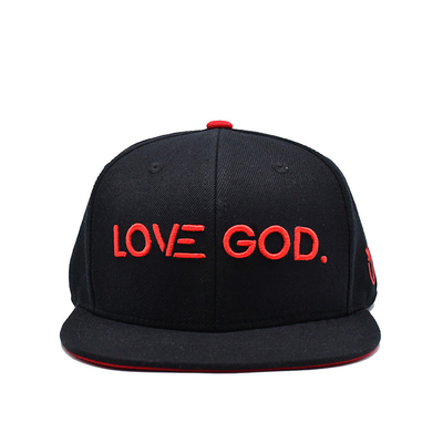 Шляпка Snapback в регулируемых размерах с 3D вышивкой логотипа и внутренней лентой печати тканевой этикетки