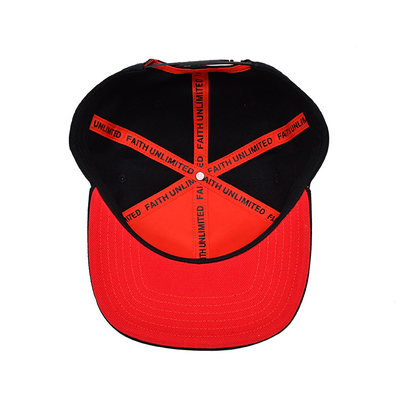 Шляпка Snapback в регулируемых размерах с 3D вышивкой логотипа и внутренней лентой печати тканевой этикетки