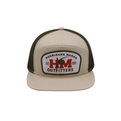Unisex Cotton Trucker Cap с плоским визиром и Snapback Woven Patch с вышитым контуром