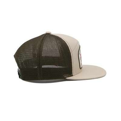 Unisex Cotton Trucker Cap с плоским визиром и Snapback Woven Patch с вышитым контуром