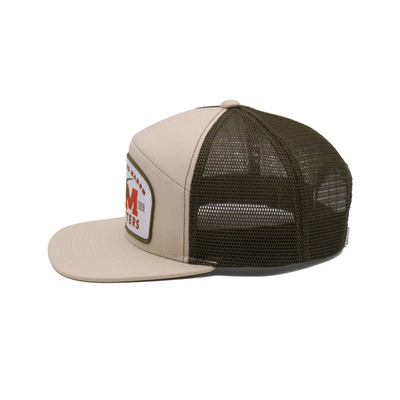Unisex Cotton Trucker Cap с плоским визиром и Snapback Woven Patch с вышитым контуром