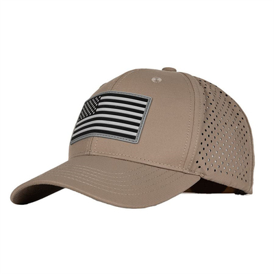 Oen Custom Design American Flag Baseball Cap Mens Embroidery Перфорированная бейсбольная шляпа