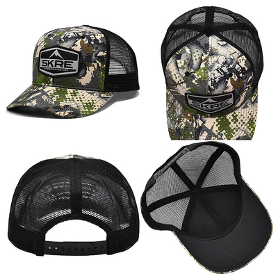 Настройка логотипа Mesh Back Trucker Hat Wholesale 6 панель камуфляжный шапку грузовика Персонализированный