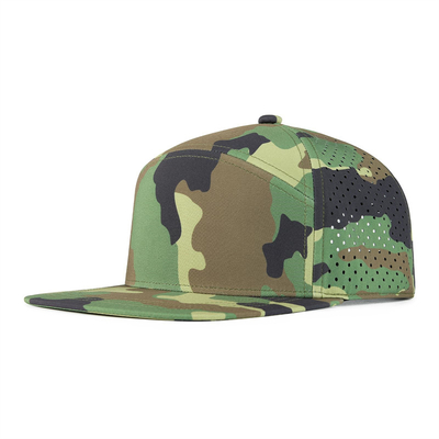 Настраиваемая шляпа Snapback Регулируемая производительность Лазерная резка отверстия Перфорированная шапка Snapback