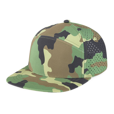 Настраиваемая шляпа Snapback Регулируемая производительность Лазерная резка отверстия Перфорированная шапка Snapback