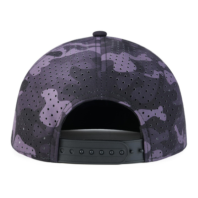 Настраиваемая шляпа Snapback Регулируемая производительность Лазерная резка отверстия Перфорированная шапка Snapback
