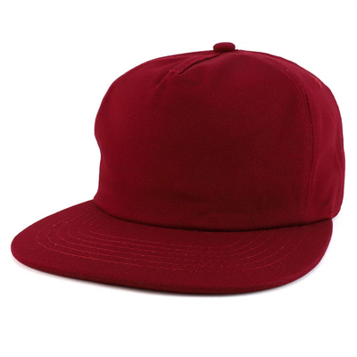 На заказ Простая 5-панельная капсула Snapback Cap Регулируемая неструктурированная капсула Snapback Wholesale