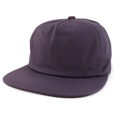 На заказ Простая 5-панельная капсула Snapback Cap Регулируемая неструктурированная капсула Snapback Wholesale