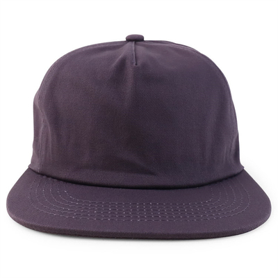 На заказ Простая 5-панельная капсула Snapback Cap Регулируемая неструктурированная капсула Snapback Wholesale