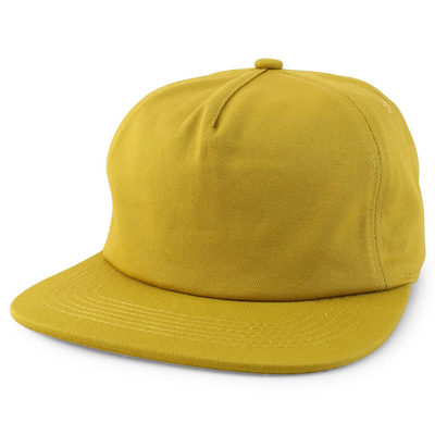 На заказ Простая 5-панельная капсула Snapback Cap Регулируемая неструктурированная капсула Snapback Wholesale