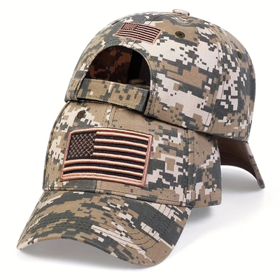 Unisex US Flag Embroidered Baseball Caps Spring and Autumn Outdoor Adjustable Casual Hats Sunscreen Hat