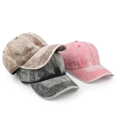 New Custom Logo Unisex Washed Baseball Cap Fashion Cotton Outdoor Casual Men Adjustable Dad Hat