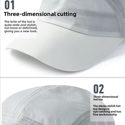 Неструктурированная регулируемая спортивная шапка на заказ Легкая беговая шапка для мужчин и женщин