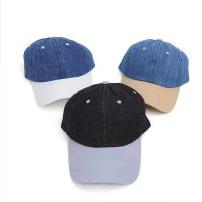 Оптовая продажа кепки Dad Hat винтажного стиля из кислотно-обработанного хлопка с логотипом на заказ, регулируемая джинсовая спортивная кепка, выцветший черный бейсболка