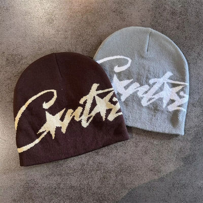 New Niche Knitted Hat Women's Autumn and Winter Warm Pullover Cold Hat Street Photograph Concave Shape Wool Hat Trendy