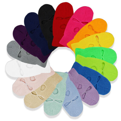 3-отверстия шляпа трикотажный полный лик лыжная маска зима балаклава теплый трикотажный полный лик маска спортивные на открытом воздухе Хэллоуин подарок