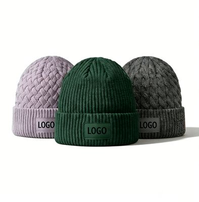 Customizable Colors Unisex Knit Beanie Hat with Adult Hat Circumference for Winter Warmth (Кондиционируемые цвета унисекс)