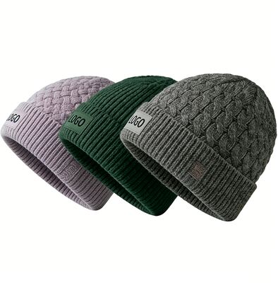 Customizable Colors Unisex Knit Beanie Hat with Adult Hat Circumference for Winter Warmth (Кондиционируемые цвета унисекс)