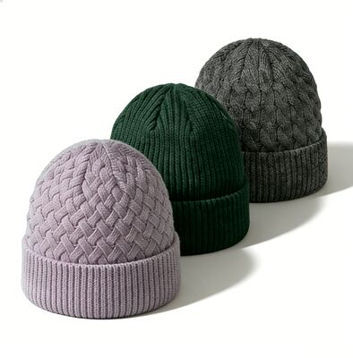 Customizable Colors Unisex Knit Beanie Hat with Adult Hat Circumference for Winter Warmth (Кондиционируемые цвета унисекс)