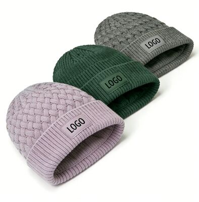 Customizable Colors Unisex Knit Beanie Hat with Adult Hat Circumference for Winter Warmth (Кондиционируемые цвета унисекс)