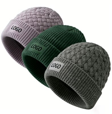Customizable Colors Unisex Knit Beanie Hat with Adult Hat Circumference for Winter Warmth (Кондиционируемые цвета унисекс)