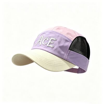 Customized 5 Panel Camper Hat Featuring Hook and Loop Strap Closure Medium Brim Length Ideal for Hiking Camping and Gifts