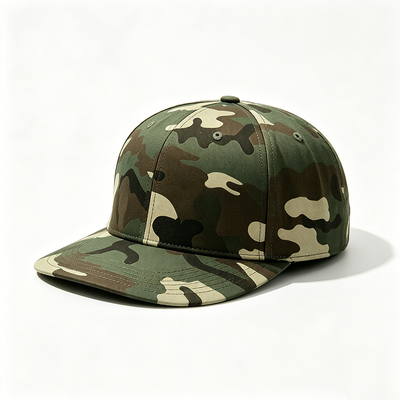 Constructed Shape 6 Panel Trucker Cap with Curved Visor and Plastic Snapback Closure for Adjustable Fit