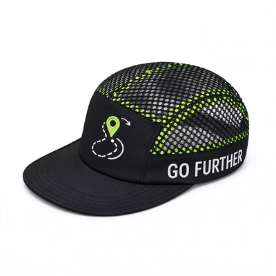 Custom Logo Quick Dry Breathable Mesh 5 Panel Camper Hat for Team Events and Outdoor Activities