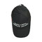 Цвет ИСО9001 выдвиженческой плоской панели бейсбольных кепок 6 вышивки черный